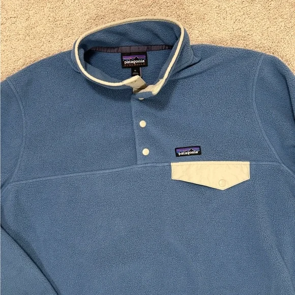 Patagonia Lightweight Synchilla Snap-T Fleece Pullover Men’s — Still Blue - Picture 5 of 7
